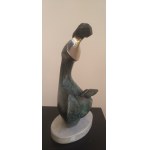 Stanisław Wysocki, Lady with a Bird, bronze sculpture, edition 3 of 8, 2010