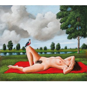 Rafał Olbiński (ur.1943)Origin of the world limitowana inkografia B4 ze studia OLBIŃSKI I/XX