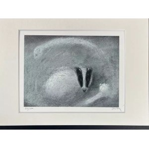 Józef Wilkoń (b. 1930), Winter, ink print, edition 20 of 100