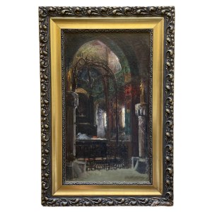 CZAJKOWSKI JÓZEF - WNĘTRZE KOŚCIOŁA CYSTERSÓW W MOGILE 1900