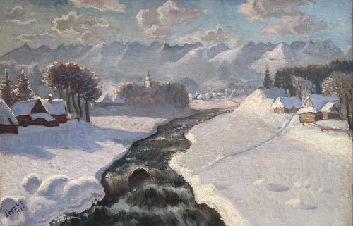 LESZKO LUDWIK - PEJZAŻ ZIMOWY 1929