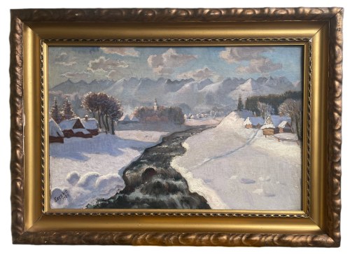 LESZKO LUDWIK - PEJZAŻ ZIMOWY 1929