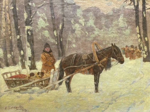 SETKOWICZ ADAM - PRZERWA W POLOWANIU 1903