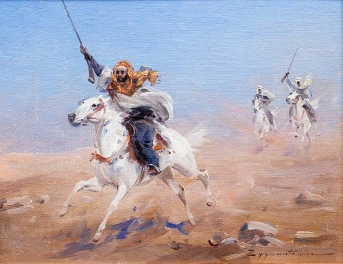 Czesław (I.Zygmuntowicz) Wasilewski (1875-1947), Arabowie na pustyni,