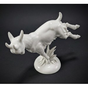 Unique Art Deco Figurine The Playful Goat—Rosenthal, designed by M.H. Fritz