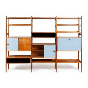 Designed by Rajmund Teofil HAŁAS (1925–2008), Shelving Unit, Type 1329, Bydgoskie Fabryki Mebli