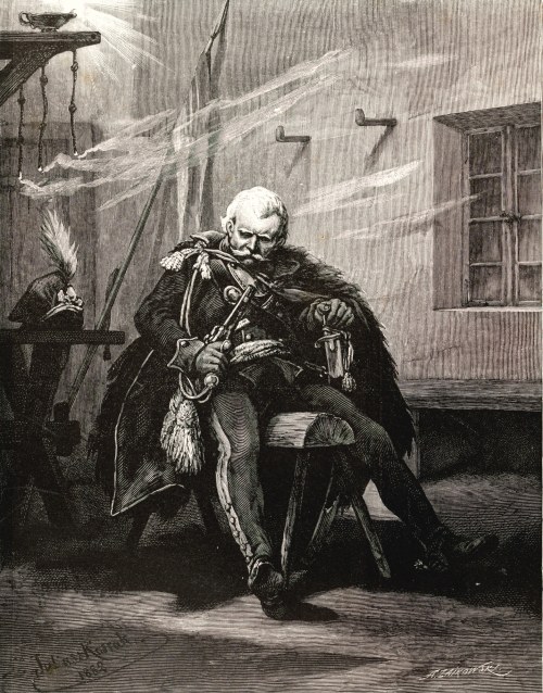 Juliusz KOSSAK (1824-1899), Mohort drzemie na drewnianym koniu