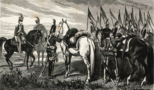 Juliusz KOSSAK (1824-1899), Przygotowania do wymarszu z obozu na pole bitwy w Boryszkowicach 1792 roku