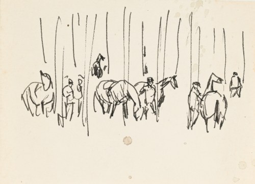 Ludwik MACIĄG (1920-2007), Szkice z wojny: wojsko w lesie