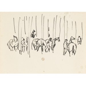 Ludwik MACIĄG (1920-2007), Szkice z wojny: wojsko w lesie