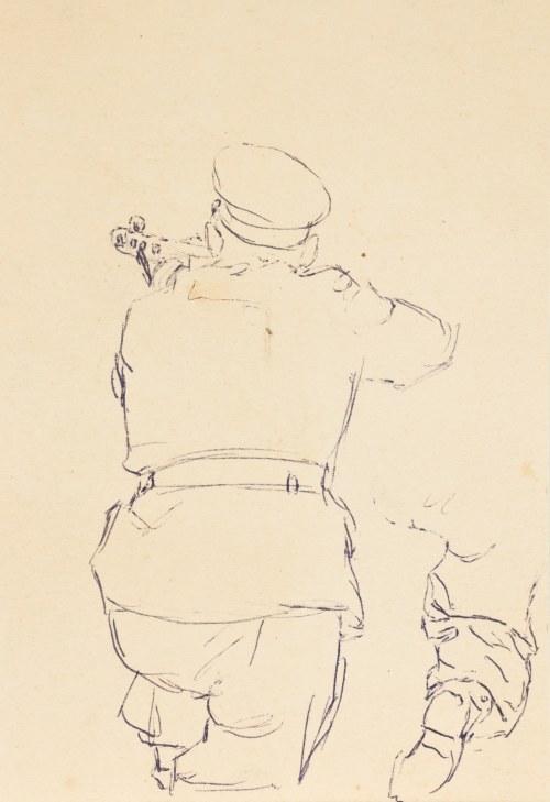 Ludwik MACIĄG (1920-2007), Żołnierz celujący z karabinu