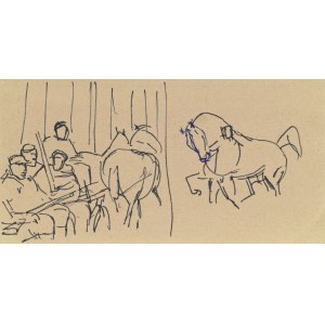 Ludwik MACIĄG (1920–2007), Partisans and a Rider on Horseback