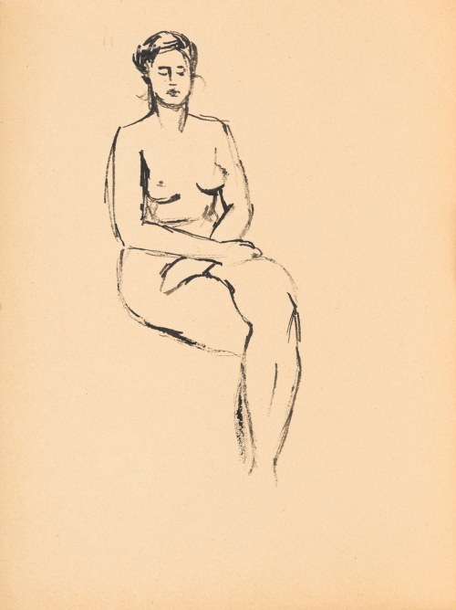 Ludwik MACIĄG (1920-2007), Akt kobiety siedzącej