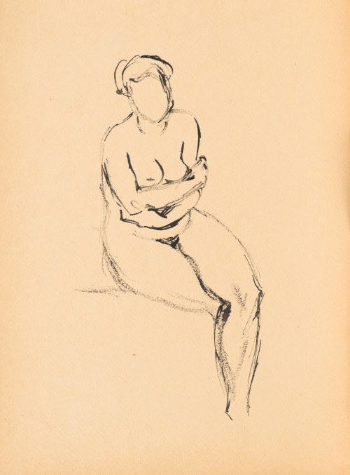 Ludwik MACIĄG (1920-2007), Akt kobiety siedzącej