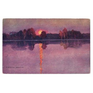 B. Rychter-Janowska. Sunset over the Lake