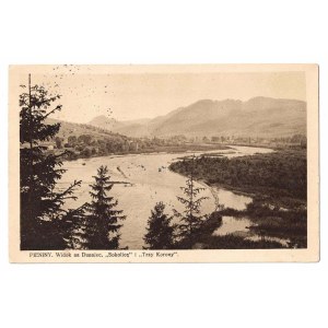 Pieniny. Widok na Dunajec, Sokolicę i Trzy Korony.