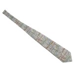 A silk tie featuring a map of the London Underground