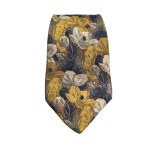 Silk tie with a floral pattern, France
