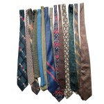 Set of 14 ties in various conditions