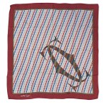 Must De Cartier burgundy and cream scarf