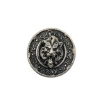 Graphite button with a lion