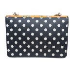 Polka-dot and bird-print clutch bag, Mango