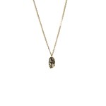 Gold-plated necklace with a coffee bean pendant (KOROFEIGU/Arabica genereux/Oceania)
