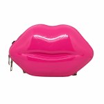 Envelope-style handbag with a lip design