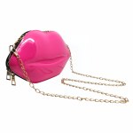 Envelope-style handbag with a lip design