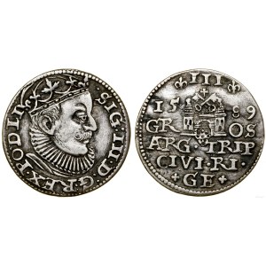 Polonia, trojak, 1589, Riga