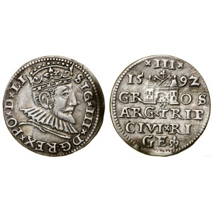 Poland, trojak, 1592, Riga