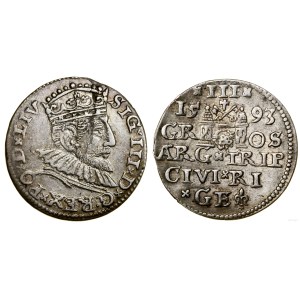 Polonia, trojak, 1593, Riga