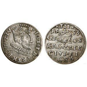 Pologne, trojak, 1593, Riga