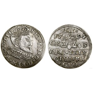 Polska, trojak, 1594, Ryga
