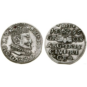 Polska, trojak, 1595, Ryga