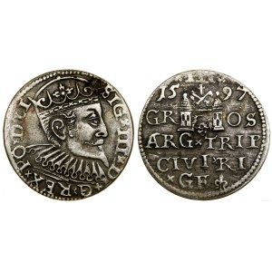 Polska, trojak, 1597, Ryga