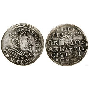 Polska, trojak, 1599, Ryga