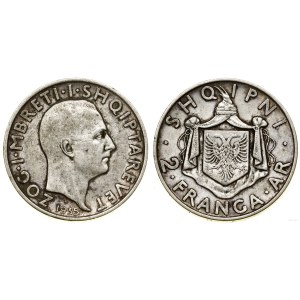 Albánie, 2 franga ar, 1935, Řím