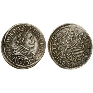 Austria, 3 krajcary, 1629, Graz