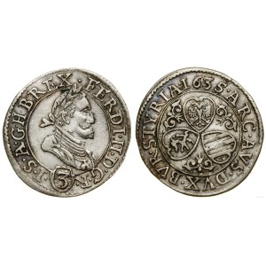 Rakousko, 3 krejce, 1635, Graz