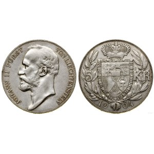 Lichtenštajnsko, 5 korún, 1904, Berno