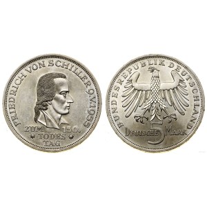 Allemagne, 5 marks, 1955 F, Stuttgart