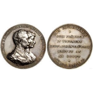 Německo, medaile k výročí svatby císaře Viléma II. a císařovny Viktorie, 1890