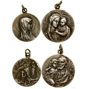 Objets de dévotion, lot de 2 médailles à thème religieux