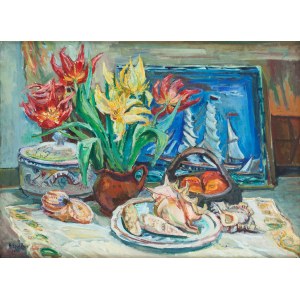 Henryk Epstein (1891, Łódź - 1944, camp de concentration, probablement Auschwitz), Nature morte aux coquillages, 1930