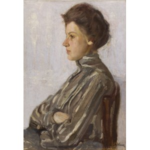 Witold Wojtkiewicz (1879, Warsaw – 1909, Warsaw), Portrait of Wanda Święcicka, 1904