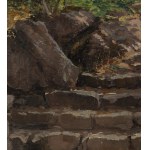 Ferdynand Ruszczyc (1870, Bohdanów near Oszmiana – 1936, Bohdanów near Oszmiana), The Cave and the Stairs, ca. 1894–1895