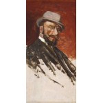 Julian Fałat (1853 Tuligłowy - 1929 Bystra), Portret mężczyzny w kapeluszu