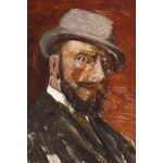 Julian Fałat (1853, Tuligłowy - 1929, Bystra), Portrait d'un homme au chapeau