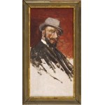 Julian Fałat (1853, Tuligłowy - 1929, Bystra), Portrait d'un homme au chapeau